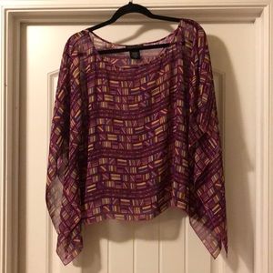 Batwing see through shirt